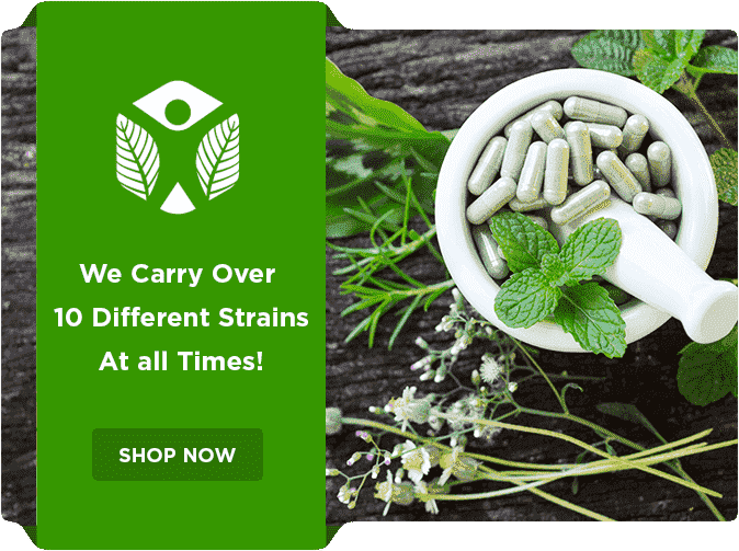 Over 10 different kratom strains in stock at all times